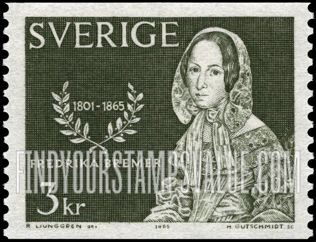 FindYourStampsValue: Fredrika Bremer (1801-65), Novelist