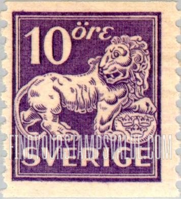 FindYourStampsValue: Heraldic Lion Supporting Arms of Sweden