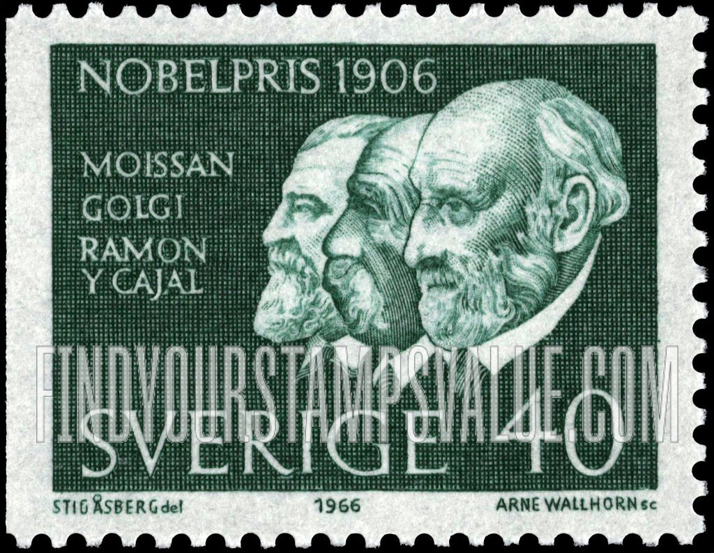 FindYourStampsValue: Henri Moissan, Camillo Golgi and Santiago Ramon y Cajal