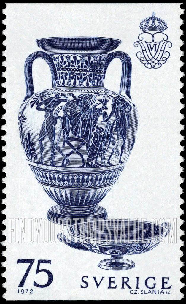 FindYourStampsValue: Etruscan vase and dish