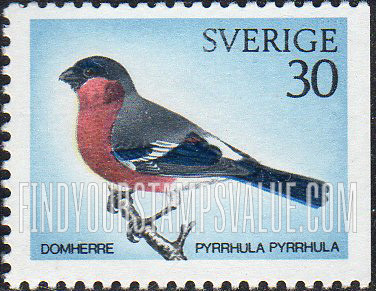 FindYourStampsValue: Birds: Bullfinch