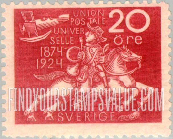 FindYourStampsValue: Universal Postal Union Congress: Postrider Watching Airplane