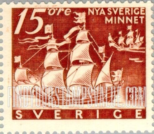 FindYourStampsValue: “Kalmar Nyckel” Sailing from Gothenburg