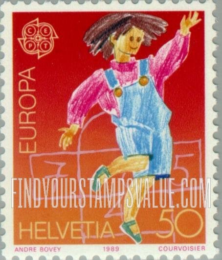 FindYourStampsValue: Federal Administration, Europa, Children’s games: Hopscotch