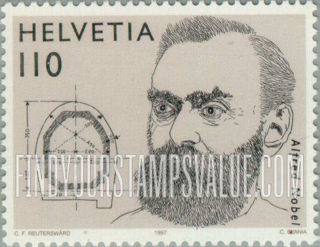 FindYourStampsValue: Federal Administration: Alfred Nobel (1833-96), founder of Nobel Prize