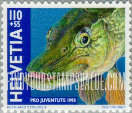 FindYourStampsValue: Semi-Postal, Life Near Water: Pike