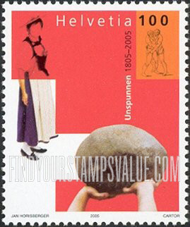 FindYourStampsValue: Federal Administration: Unspunnen Traditional Costume and Alpine Herdsman’s Festival, Bicentenary