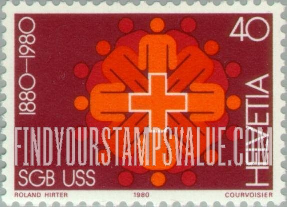 FindYourStampsValue: Federal Administration: Swiss Trade Union Federation Centenary
