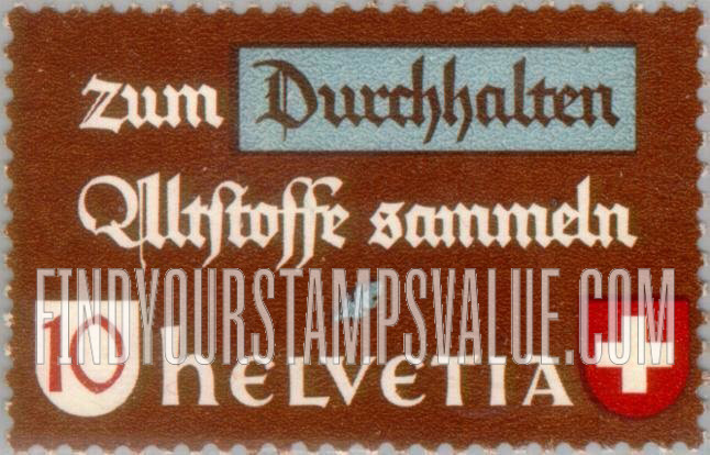 FindYourStampsValue: Federal Administration: “In order to Endure, Reclaim Used Materials” Inscribed in German
