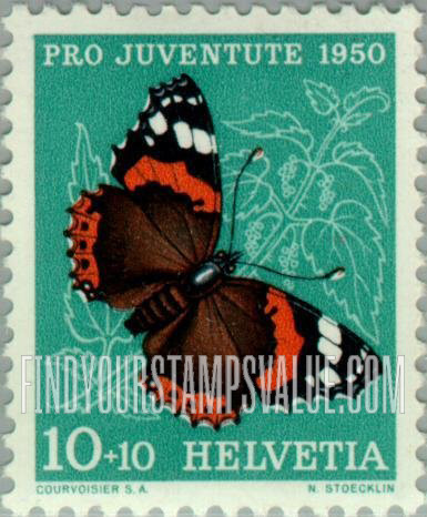 FindYourStampsValue: Semi-Postal: Admiral Butterfly
