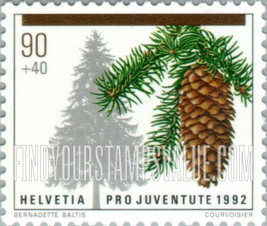 FindYourStampsValue: Semi-Postal, Trees: Spruce