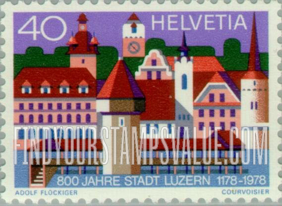 FindYourStampsValue: Federal Administration: Old Lucerne