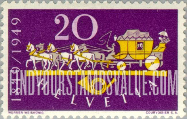 FindYourStampsValue: Federal Administration: Horse Drawn Mail Coach