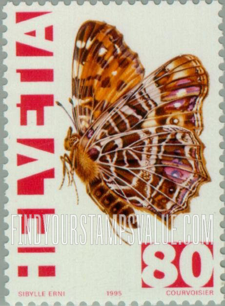 FindYourStampsValue: Federal Administration: Map butterfly