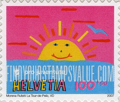FindYourStampsValue: Semi-Postal, Children’s Art: Sunshine, by Morena Rufatti
