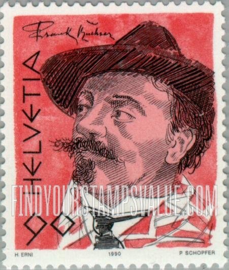 FindYourStampsValue: Federal Administration: Frank Buchser (1828-1890), artist