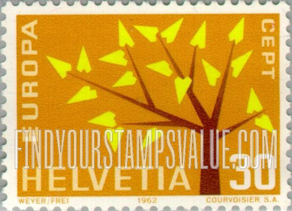 FindYourStampsValue: Federal Administration: Europa, 1962