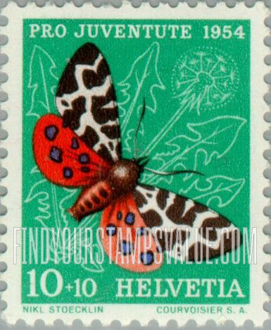FindYourStampsValue: Semi-Postal, Insects: Garden tiger
