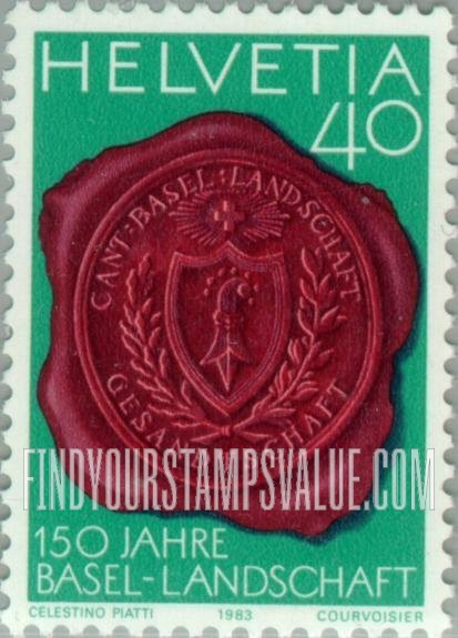 FindYourStampsValue: Federal Administration: Basel Seal, 1832-1848