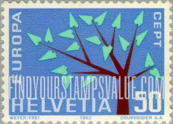 FindYourStampsValue: Federal Administration: Europa, 1962
