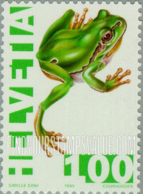 FindYourStampsValue: Federal Administration: Green tree frog