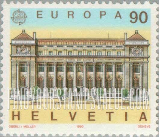 FindYourStampsValue: Federal Administration, Europa 1990: Geneva