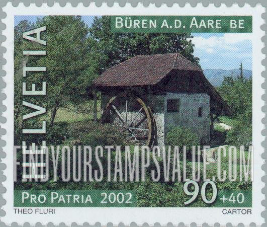 FindYourStampsValue: Semi-Postal, Mills, Location: Büren an der Aare