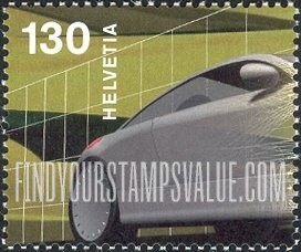 FindYourStampsValue: Federal Administration, Geneva International Auto Show, Centenary: Side of car
