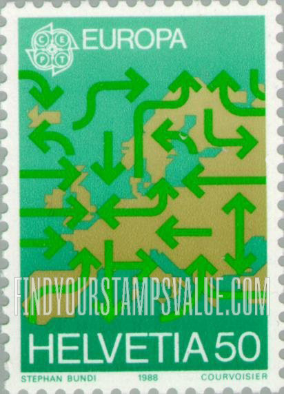 FindYourStampsValue: Federal Administration, Europa 1988: Arrows (transport)