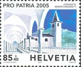 FindYourStampsValue: Semi-Postal, Historic Buildings: Monte Carasso Abbey, Monte Carasso