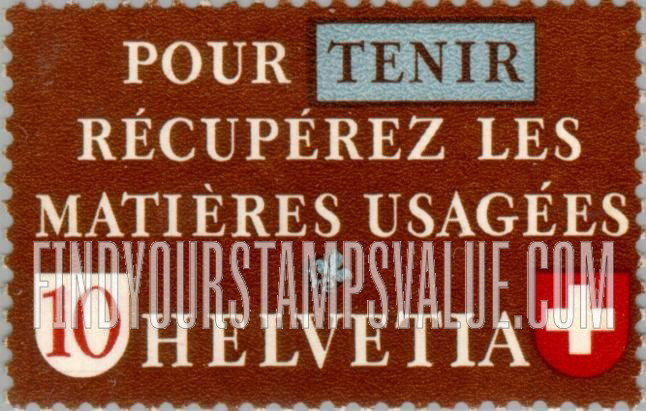 FindYourStampsValue: Federal Administration: “In order to Endure, Reclaim Used Materials” Inscribed in French