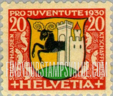 FindYourStampsValue: Semi-Postal: Schaffhausen