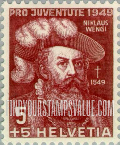FindYourStampsValue: Semi-Postal: Niklaus Wengi