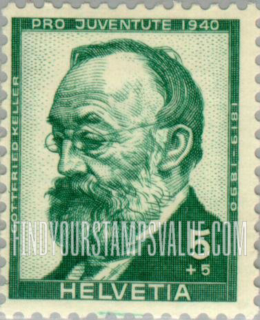FindYourStampsValue: Semi-Postal: Gottfried Keller