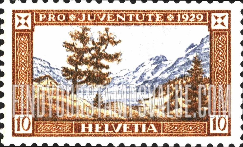 FindYourStampsValue: Semi-Postal: Lake Engstlen and Mt. Titlis