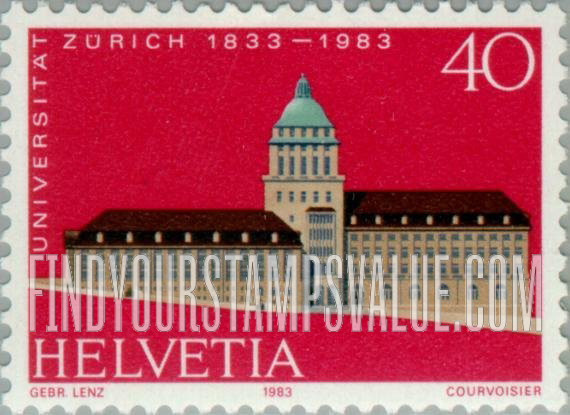 FindYourStampsValue: Federal Administration: Zurich University Sesquicentennial