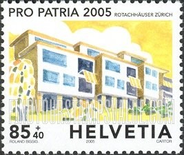 FindYourStampsValue: Semi-Postal, Historic Buildings: Rotach Houses, Zurich