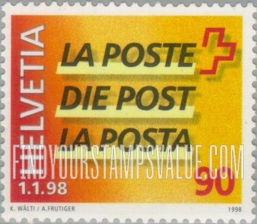 FindYourStampsValue: Federal Administration, Division of Swiss PTT: Swiss Post