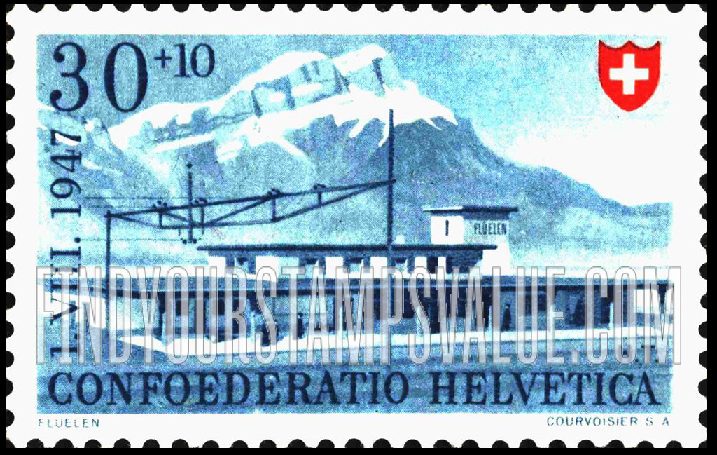 FindYourStampsValue: Semi-Postal: Flüelen Station