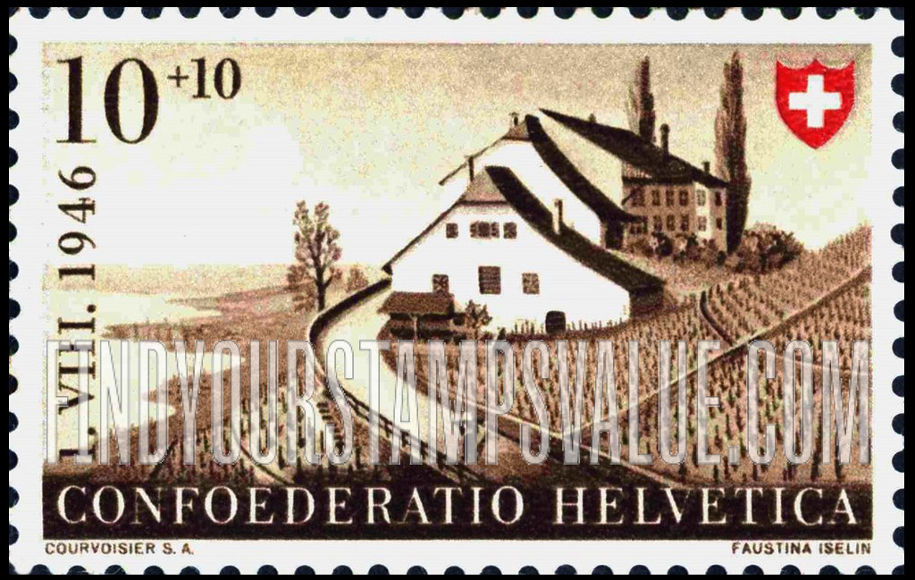 FindYourStampsValue: Semi-Postal: Farm Buildings and Vineyards