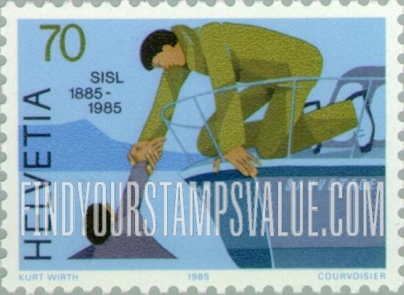FindYourStampsValue: Federal Administration, Lake Geneva Rescue Socialist, Centenary: Rescuing drowning victim
