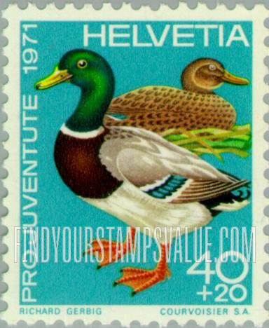 FindYourStampsValue: Semi-Postal, Birds: Mallards