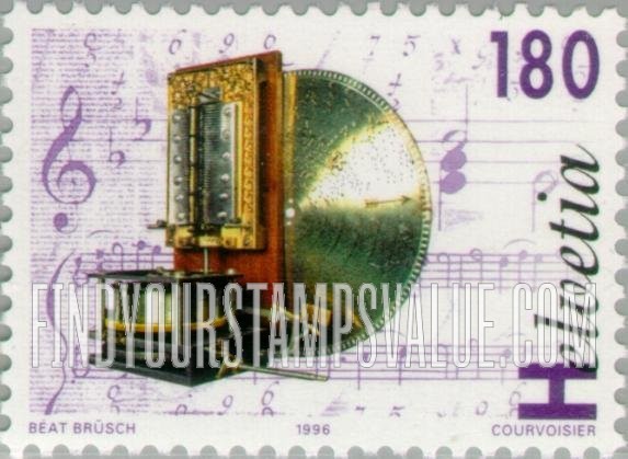 FindYourStampsValue: Federal Administration, Music Boxes and Automata: Kalliope disk music box