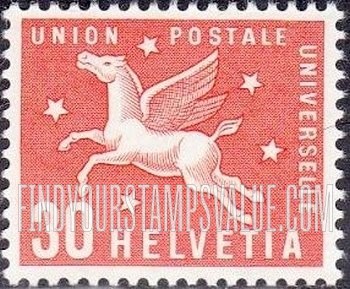 FindYourStampsValue: For The International Bureau of The Universal Postal Union: Pegasus
