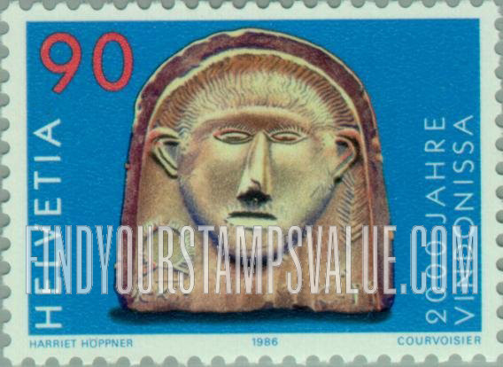 FindYourStampsValue: Federal Administration, Vindonissa Bimillennium: Gallic head