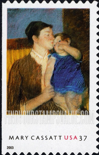 FindYourStampsValue: MARY CASSATT PAINTINGS - Young Mother
