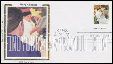 FindYourStampsValue: MARY CASSATT PAINTINGS - On a Balcony