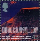 FindYourStampsValue: Great Britain (United Kingdom): Wales Scenery - Pen-pych, Rhondda Valley