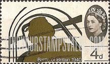 FindYourStampsValue: Great Britain (United Kingdom): 25th Anniversary of Battle of Britain - Pilot in Cockpit of Hawker Hurricane Fighter
