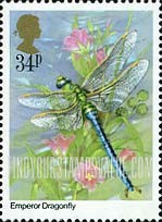 FindYourStampsValue: Great Britain (United Kingdom): Insects - Emperor Dragonfly